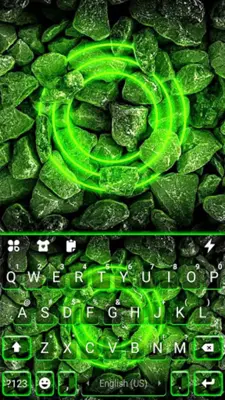 Green Neon Stones Keyboard Bac android App screenshot 0