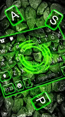 Green Neon Stones Keyboard Bac android App screenshot 3