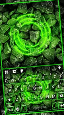 Green Neon Stones Keyboard Bac android App screenshot 4